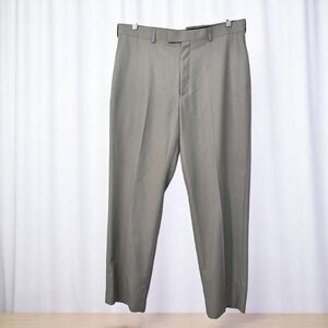 Perry Ellis Portfolio Dress Pants Deep Oak Easy Care Men W36 L32 Gray Casual NWT